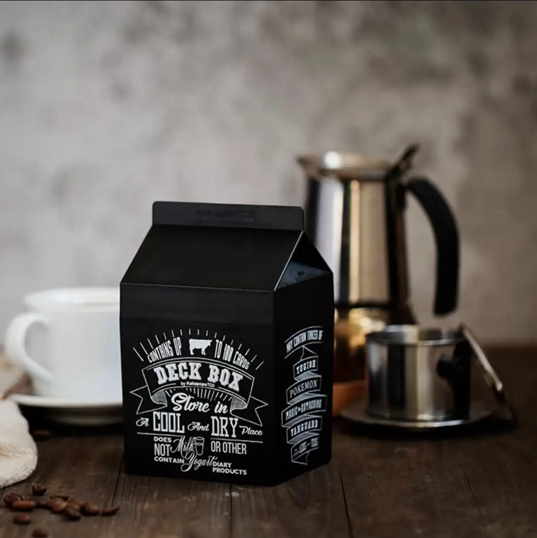 KAKAPOPO Milk Carton Deck Box - Black (100x)